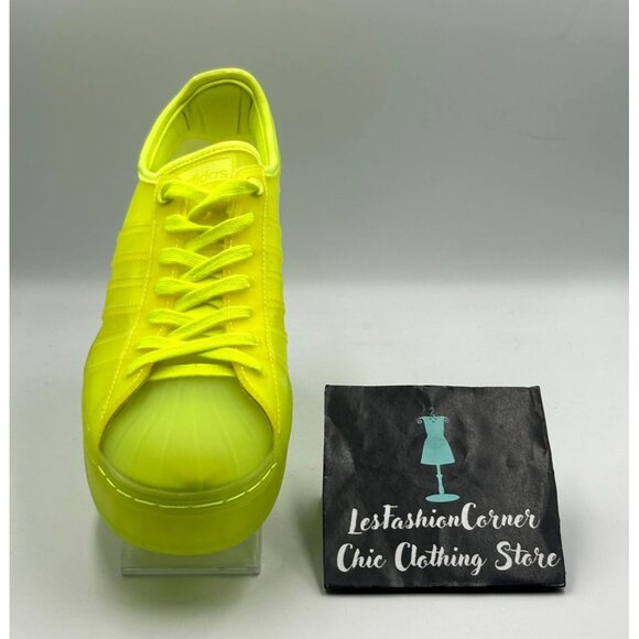Adidas Superstar Women's Jelly Solar Yellow Platform Sneakers Sz 8.5 Wo's 3261 - Picture 15 of 16